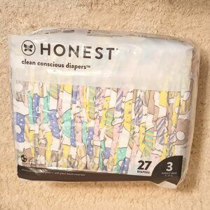 Unopened & NWT ~ Honest Clean Conscious Diapers Donut Grow Up Size 3 /16-28 lbs.